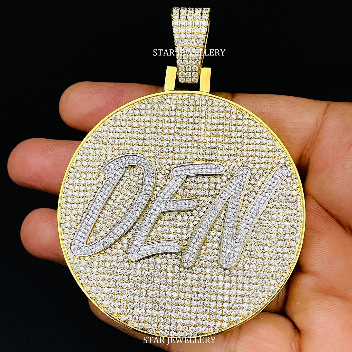 VVS Moissanite Custom Logo Icedout Pendant