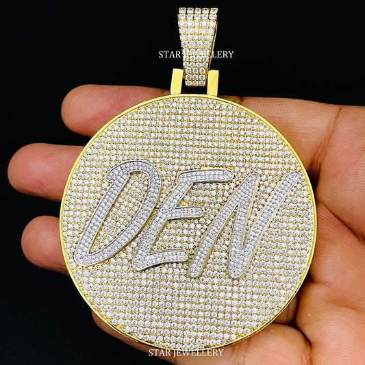 VVS Moissanite Custom Logo Icedout Pendant