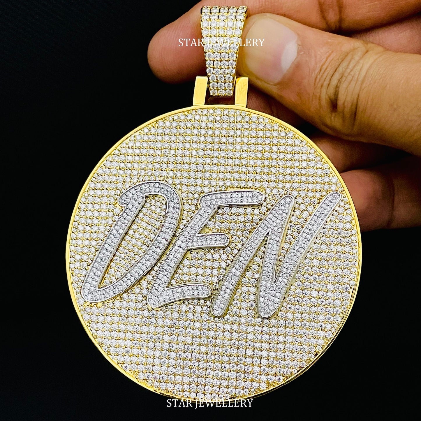 VVS Moissanite Custom Logo Icedout Pendant