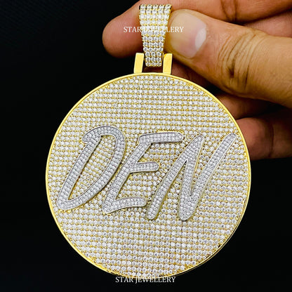 VVS Moissanite Custom Logo Icedout Pendant