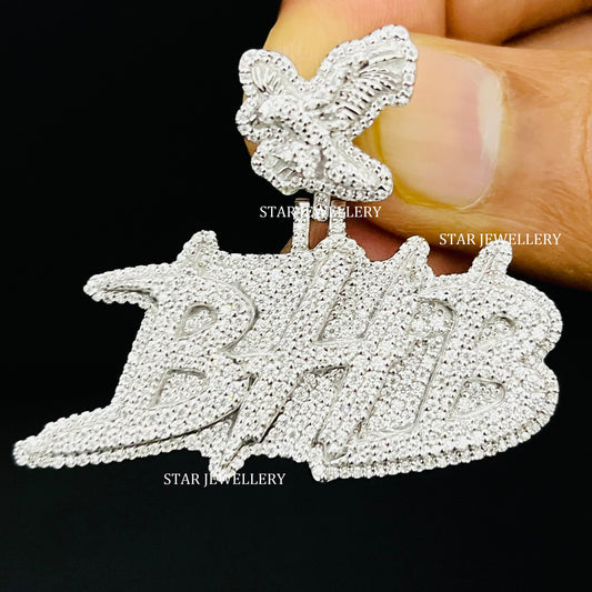 Custom Letter Name VVS Moissanite Icedout Pendant