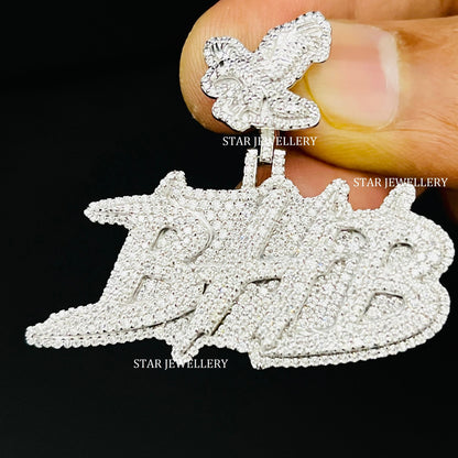 Custom Letter Name VVS Moissanite Icedout Pendant