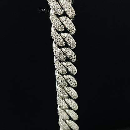 10 MM Unisex VVS Moissanite Cuban Necklace