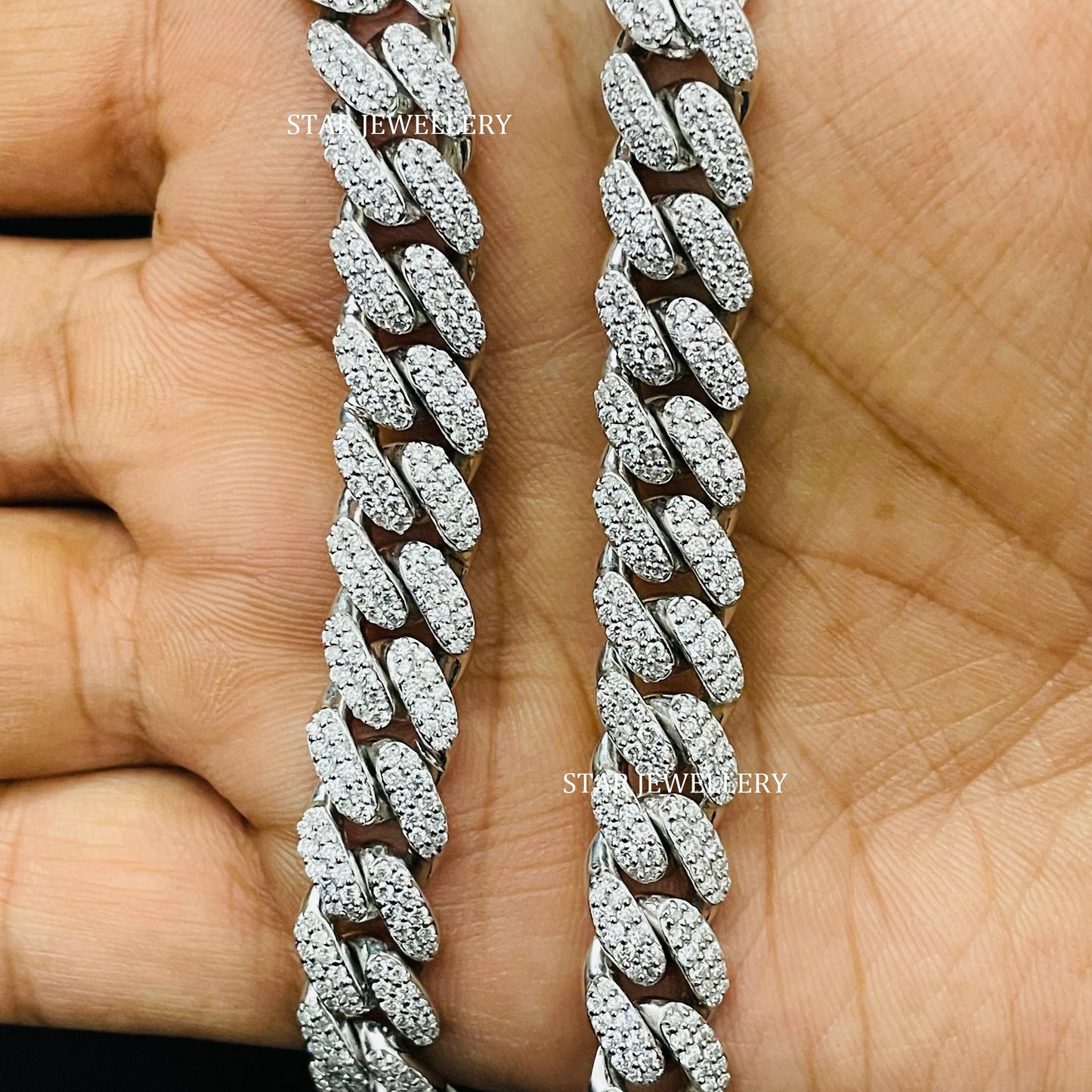 10 MM Unisex VVS Moissanite Cuban Necklace