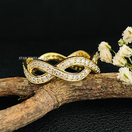 Natural Diamond Infinity Eternity Wedding Ring