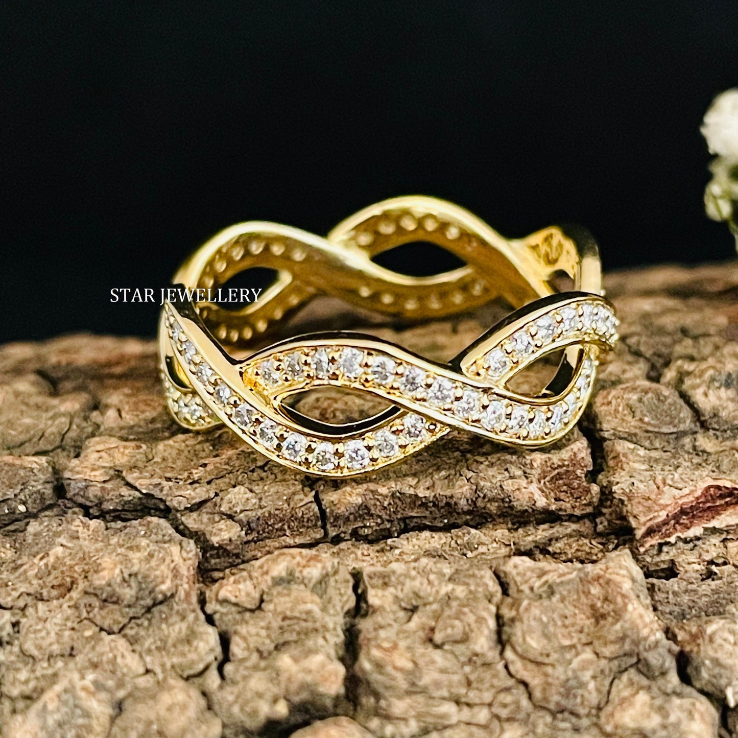 Natural Diamond Infinity Eternity Wedding Ring