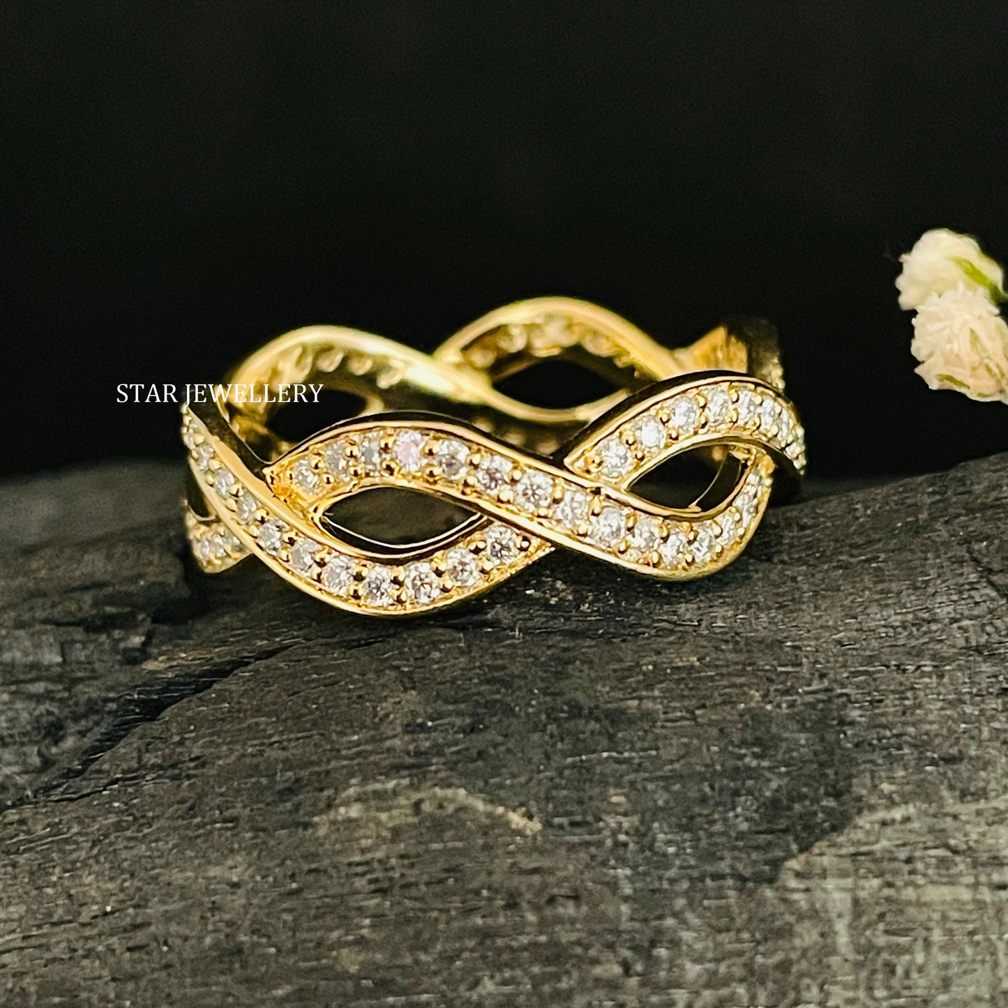 Natural Diamond Infinity Eternity Wedding Ring