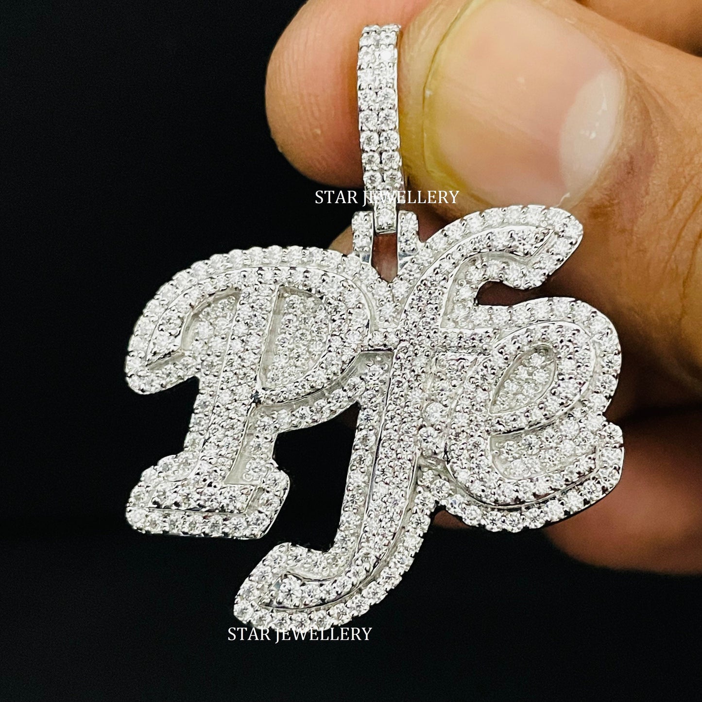 Custom Letter VVS Moissanite Icedout Pendant