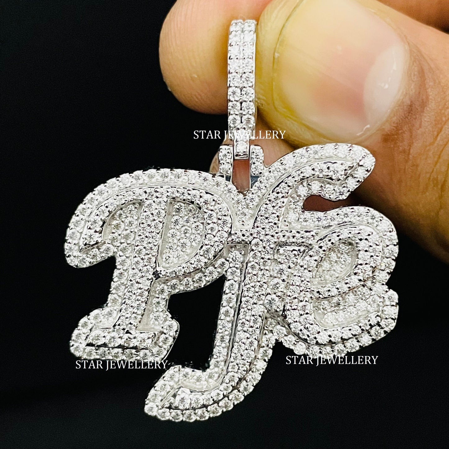 Custom Letter VVS Moissanite Icedout Pendant