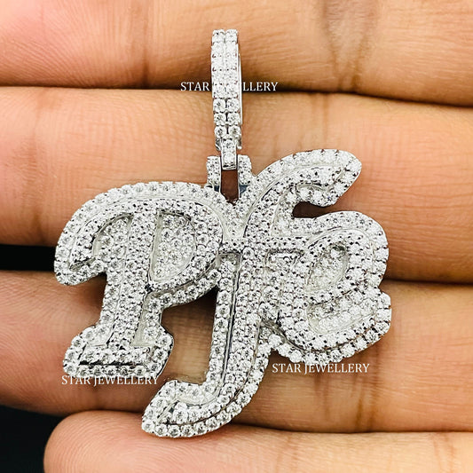 Custom Letter VVS Moissanite Icedout Pendant