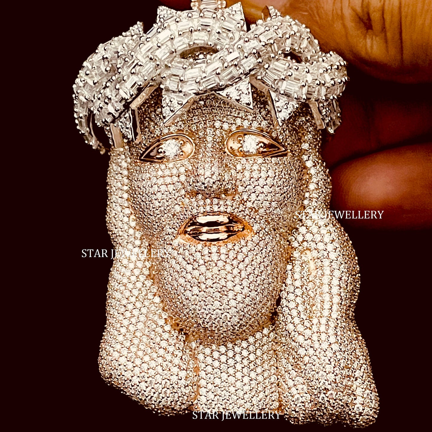 VVS Moissanite Diamond Jesus Pendantted Jesus Pendant