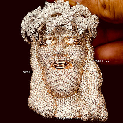 VVS Moissanite Diamond Jesus Pendantted Jesus Pendant