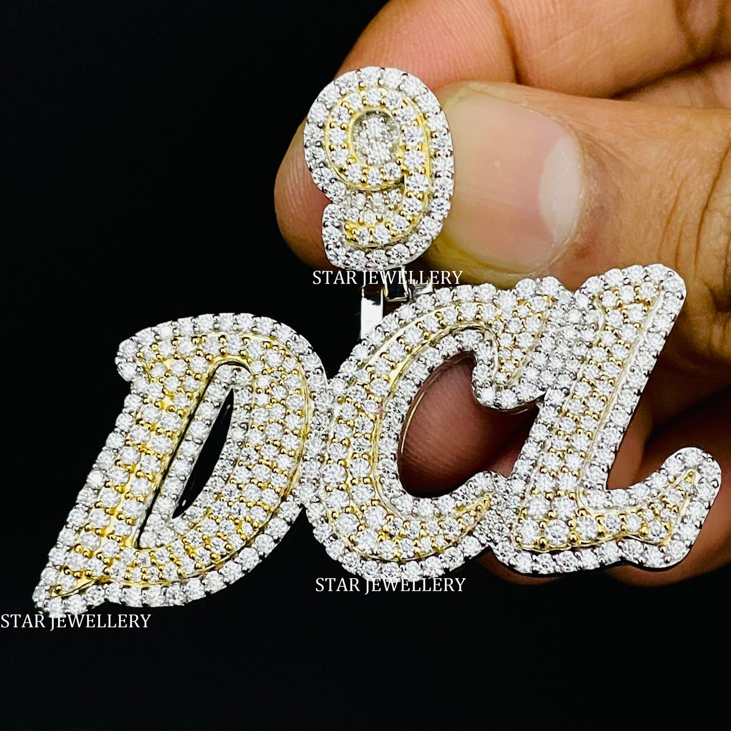 VVS Moissanite Custom Letter Pendant