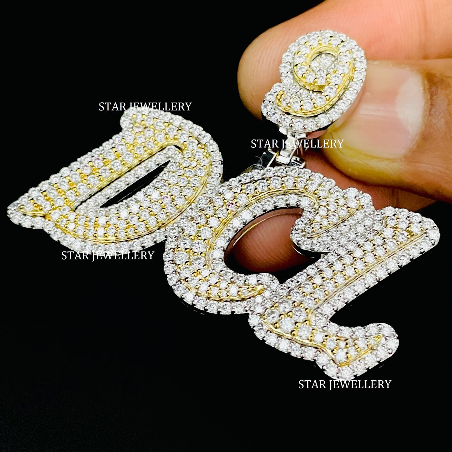 VVS Moissanite Custom Letter Pendant