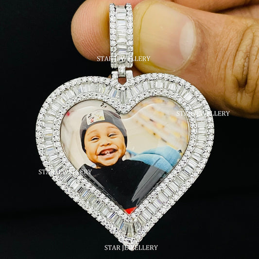 Heart Shape Custom Memory Pendant with Picture