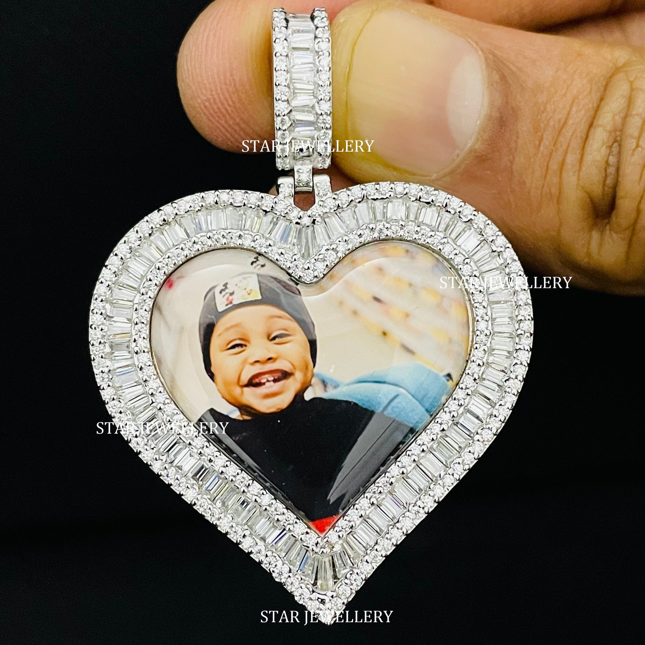 Heart Shape Custom Memory Pendant with Picture