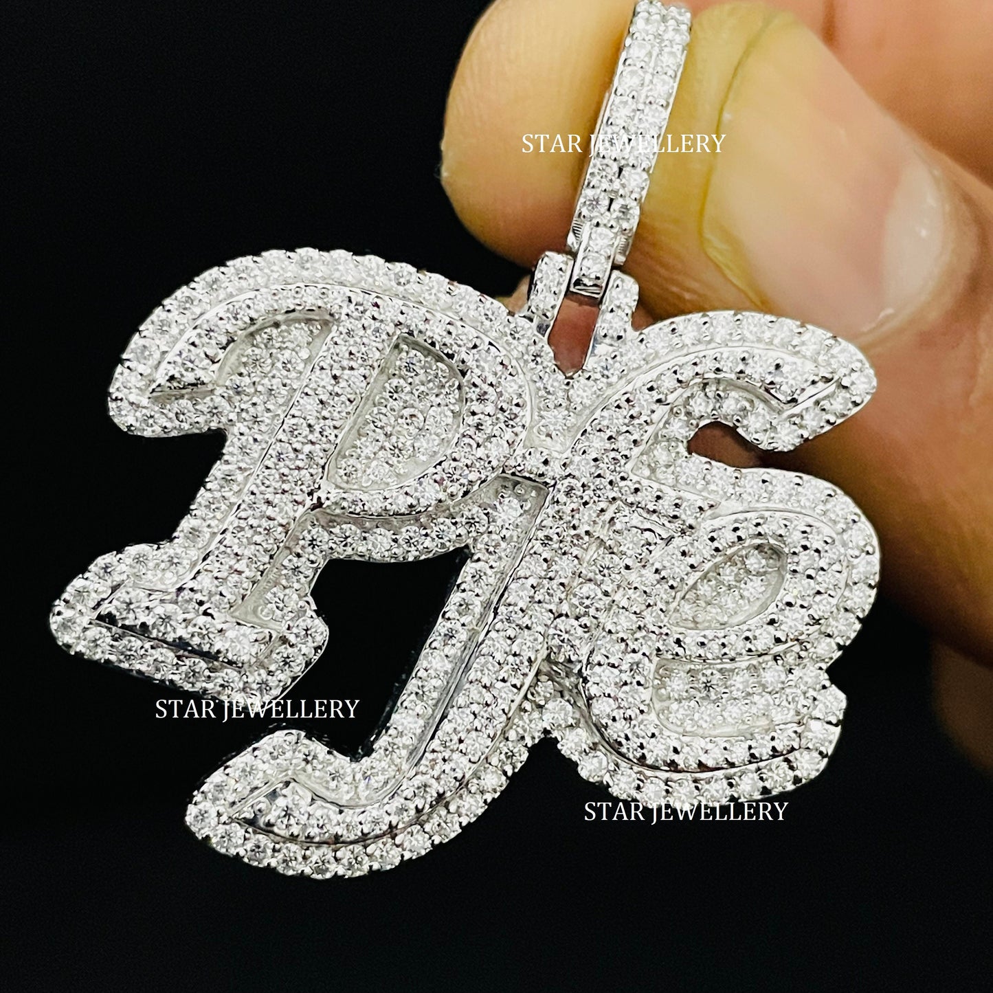 Custom Letter VVS Moissanite Icedout Pendant