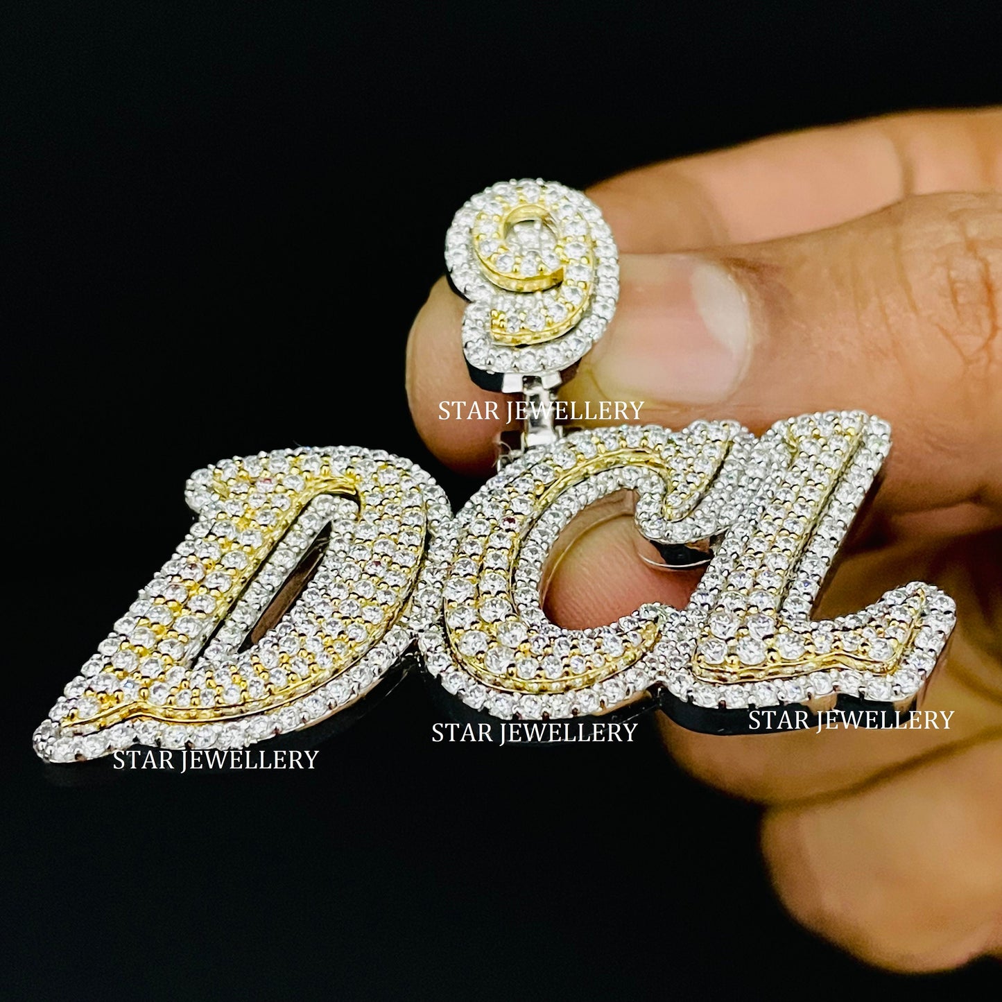 VVS Moissanite Custom Letter Pendant