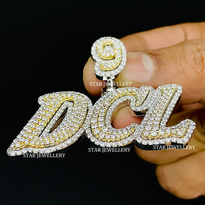 VVS Moissanite Custom Letter Pendant