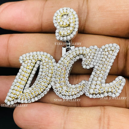 VVS Moissanite Custom Letter Pendant
