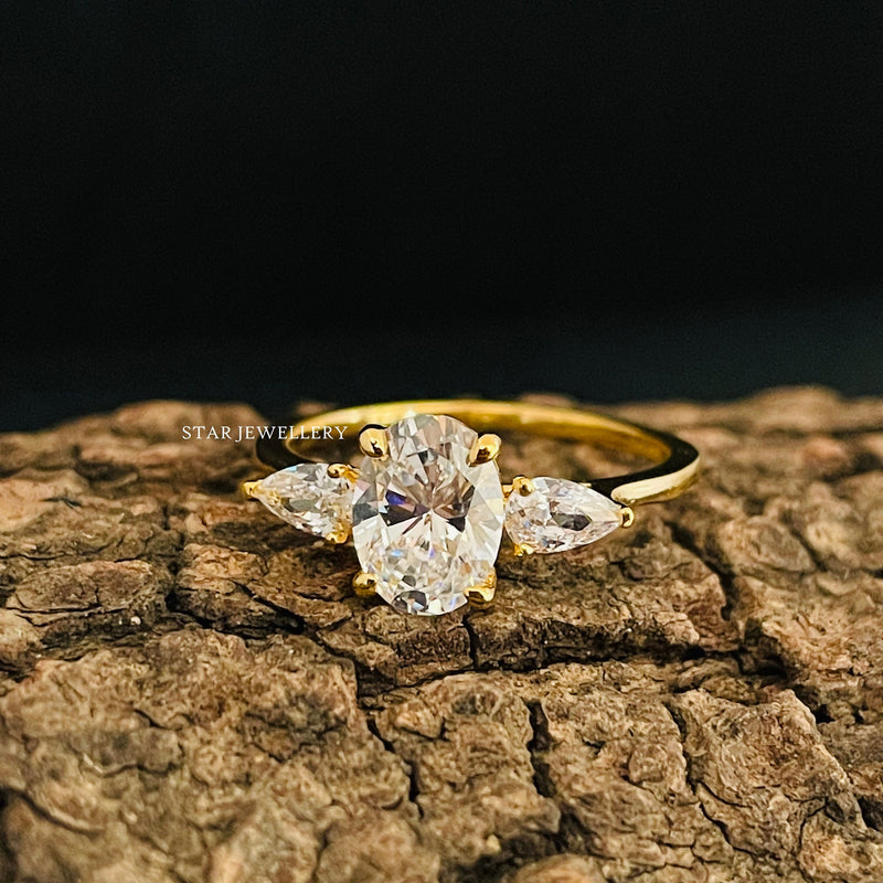 1.25 ct oval lab-grown diamond engagement ring with IGI certification