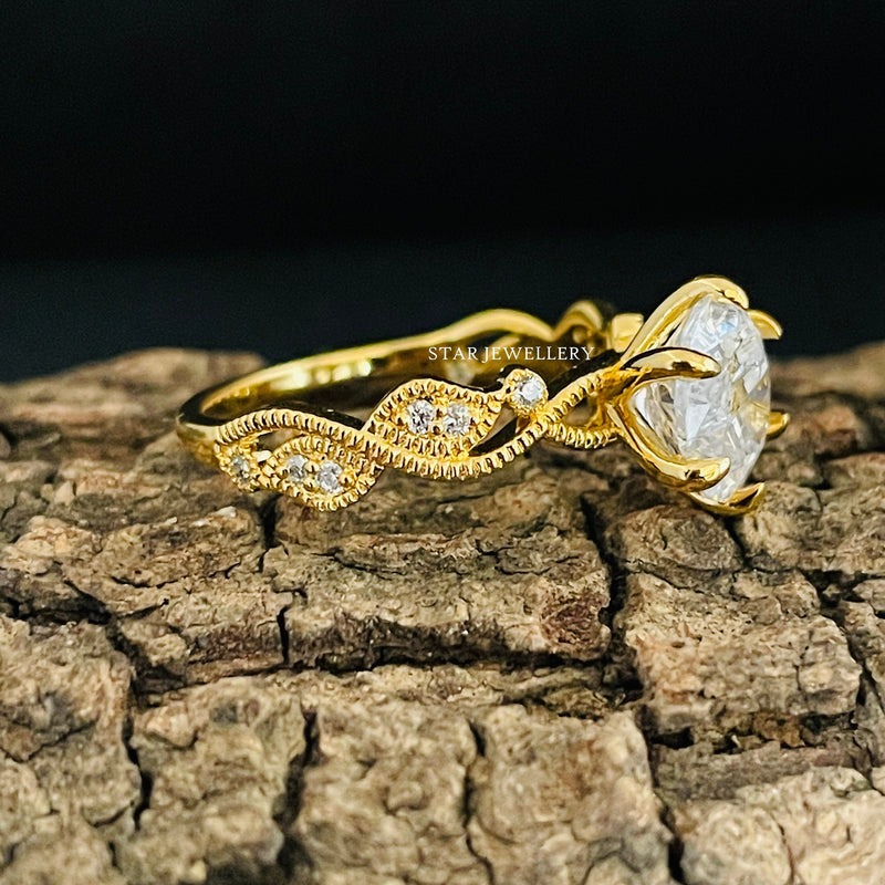 2.00 ct round solitaire-style lab-grown diamond engagement ring