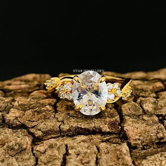 2.00 Ct Oval Cut IGI Certified Lab Grown Diamond Engagement Ring