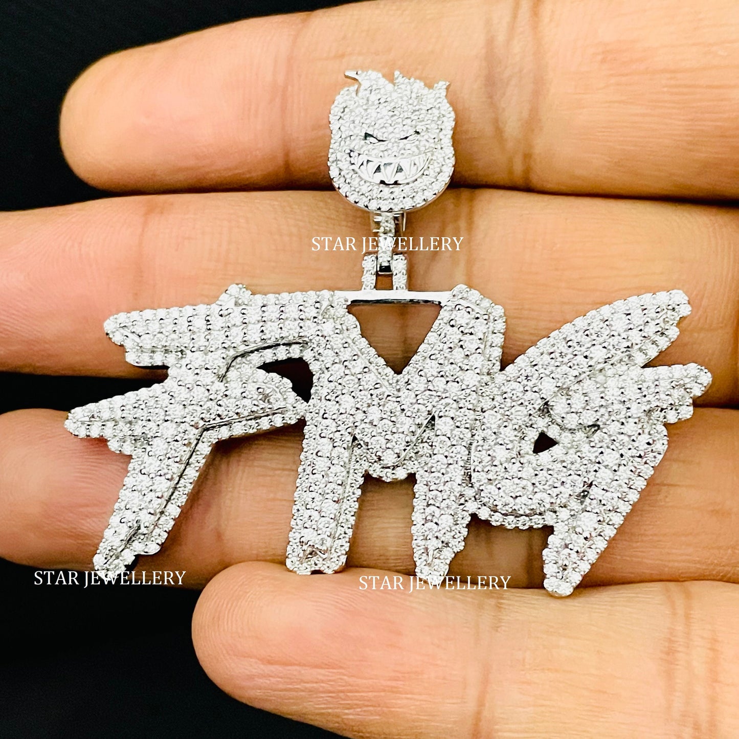 VVS Moissanite Custom Letter Icedout Pendant