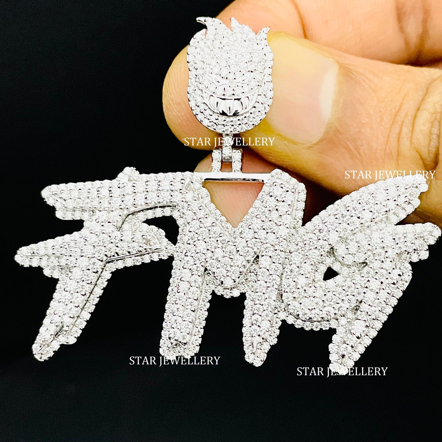 VVS Moissanite Custom Letter Icedout Pendant
