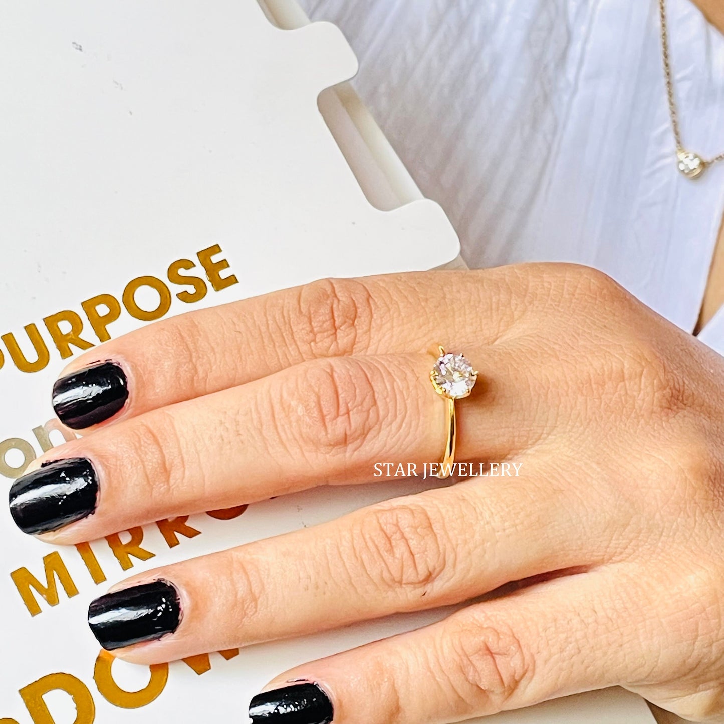 1 Ct CVD Diamond Solitaire Engagement Ring