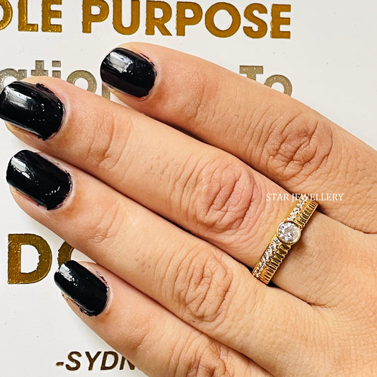 Bezel Set Single Stone Lab Grown Diamond Ring
