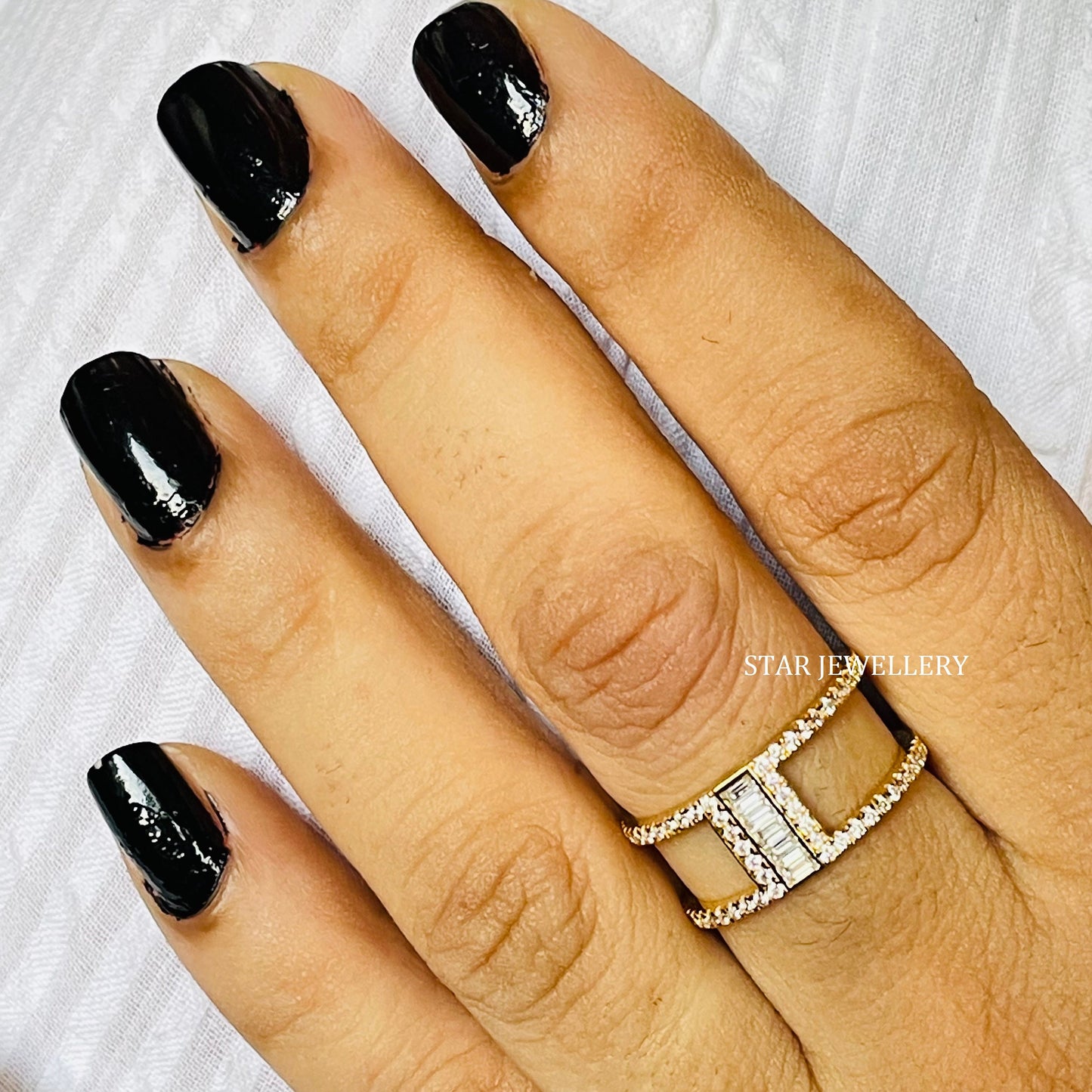 Baguette Diamond Dual Band Ring