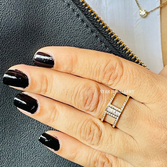 Baguette Diamond Dual Band Ring