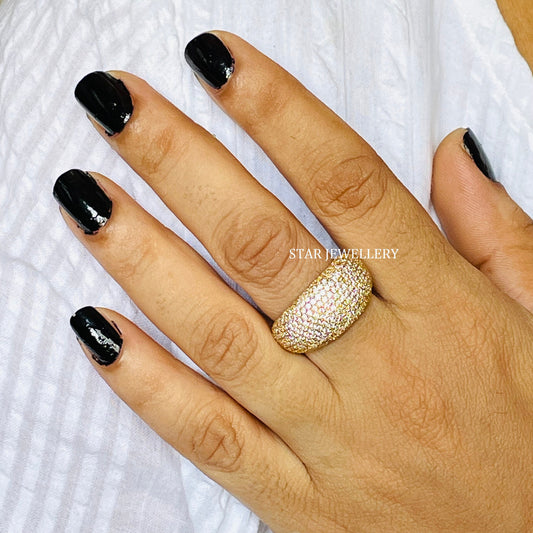 Natural Diamond Cloud Ring