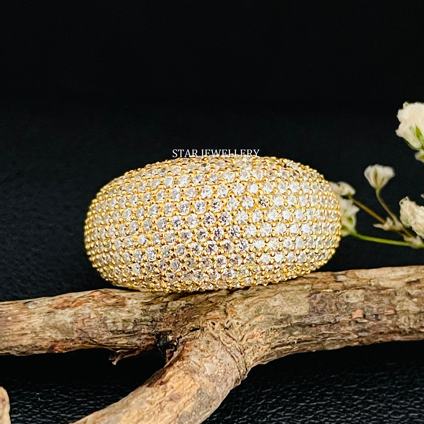 Natural Diamond Cloud Ring
