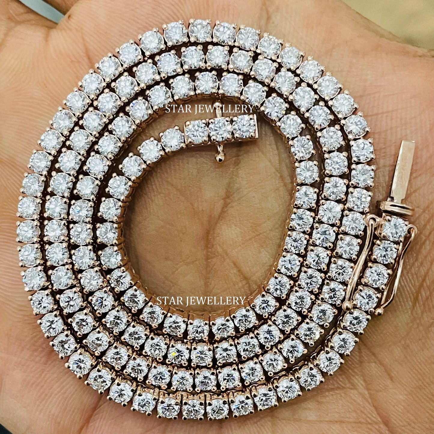 3 MM CVD Diamond Solid Gold Tennis Chain for Every Occasion