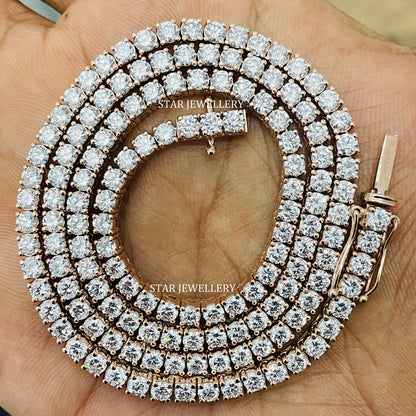 3 MM CVD Diamond Solid Gold Tennis Chain for Every Occasion