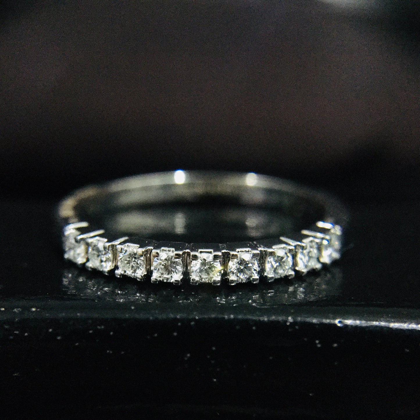 Nine Diamond Eternity Wedding Band Ring
