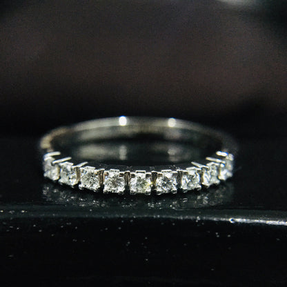 Nine Diamond Eternity Wedding Band Ring