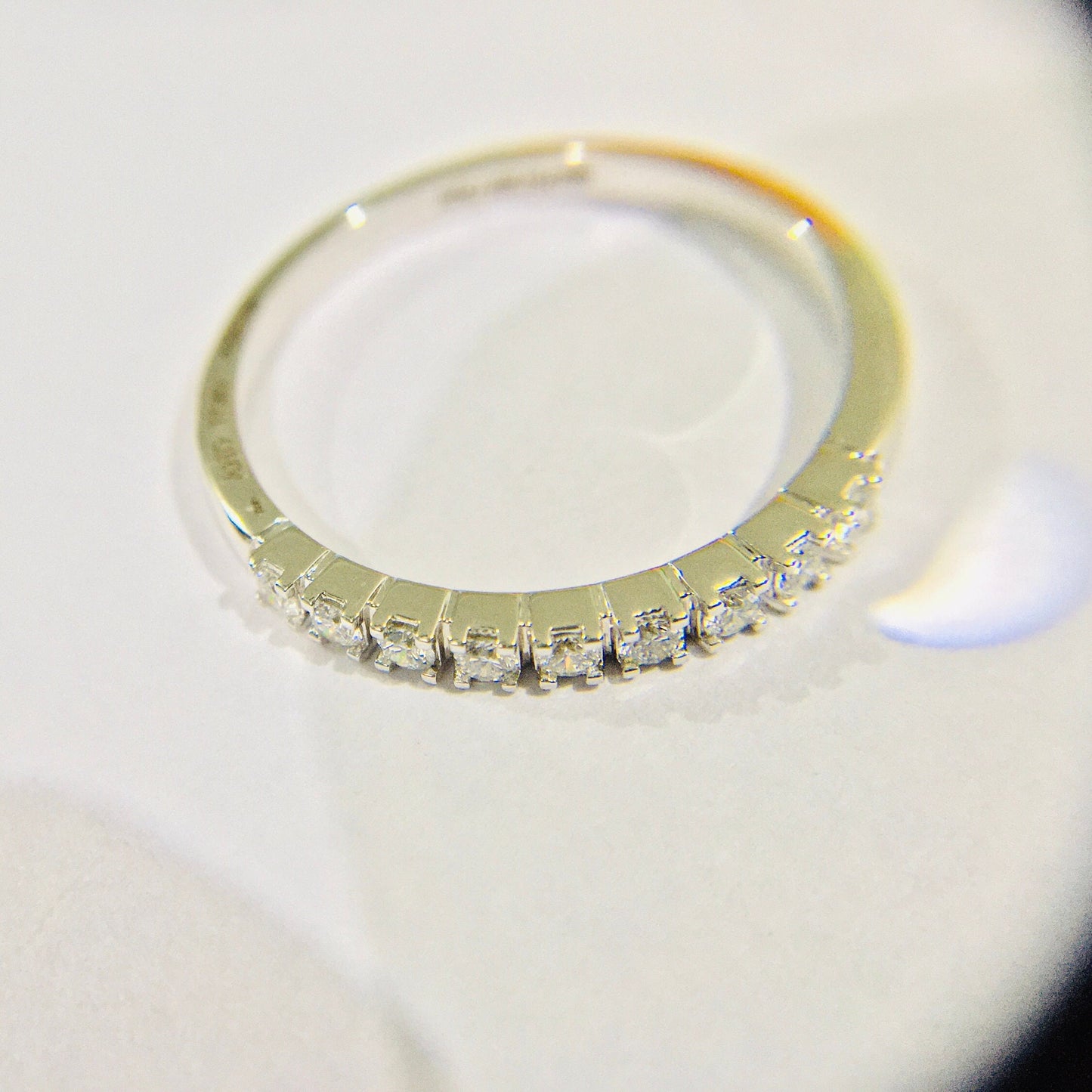 Nine Diamond Eternity Wedding Band Ring