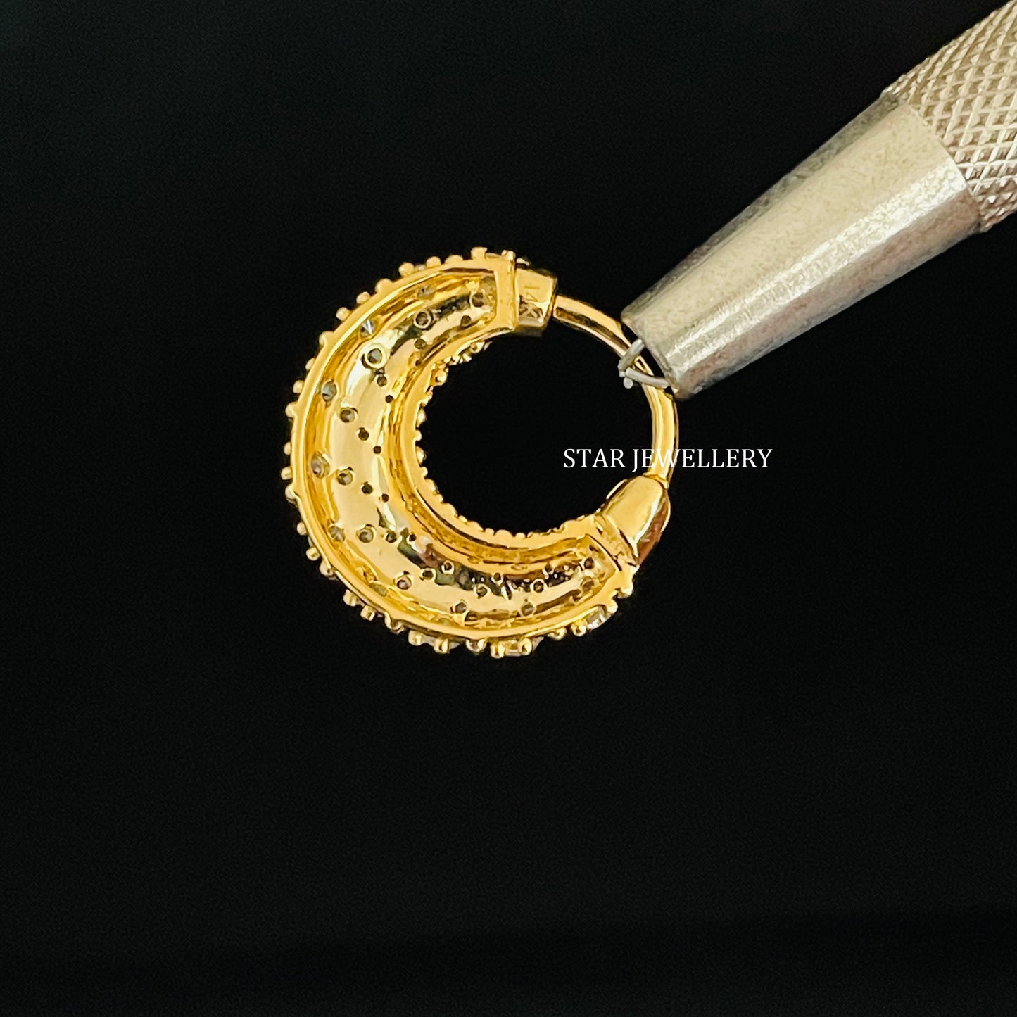 Solid Gold Natural Diamond Bridal Septum Piercing