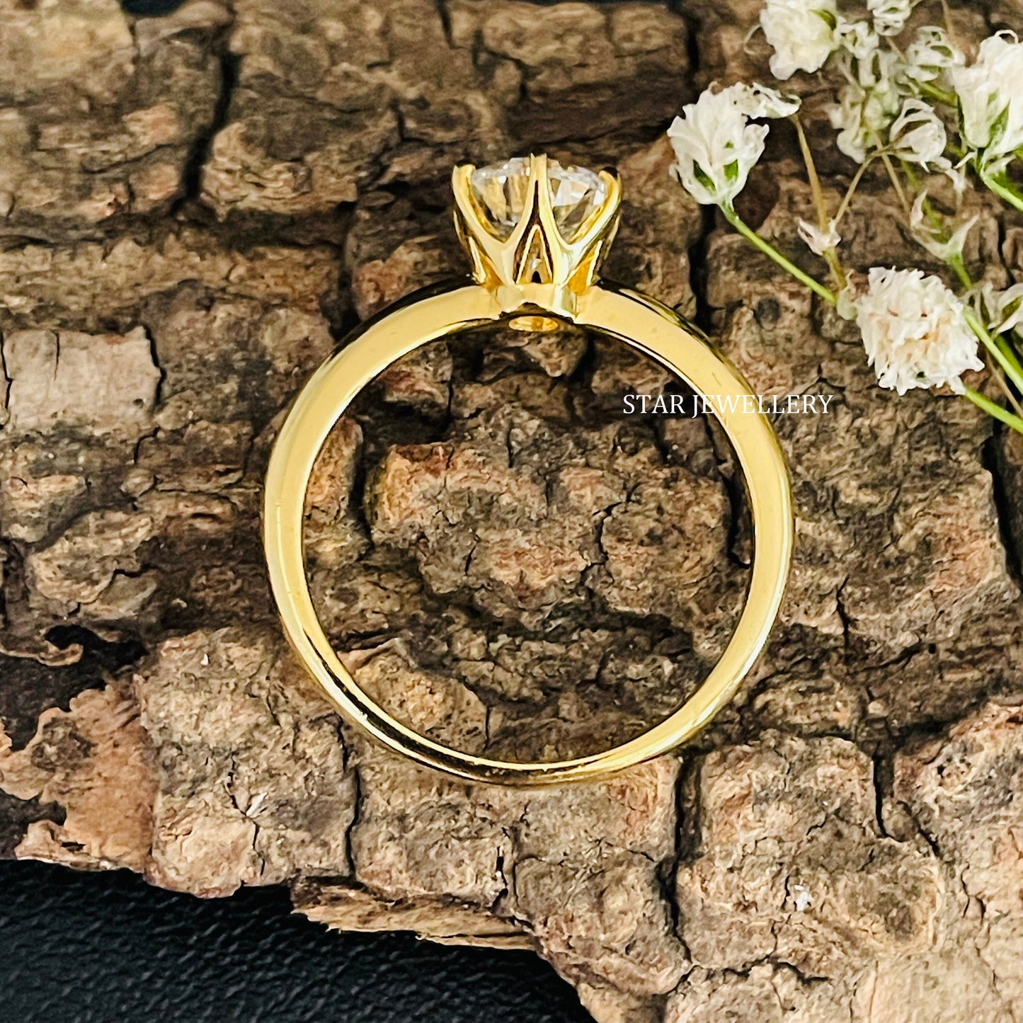 1 Ct CVD Diamond Solitaire Engagement Ring