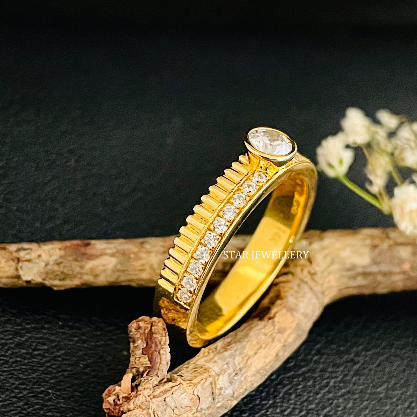 Bezel Set Single Stone Lab Grown Diamond Ring