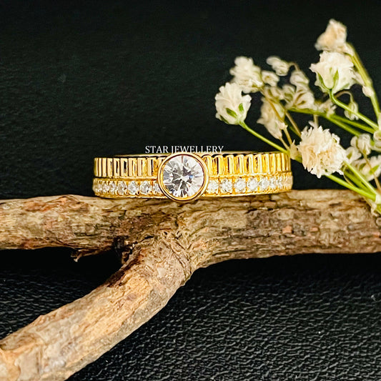 Bezel Set Single Stone Lab Grown Diamond Ring