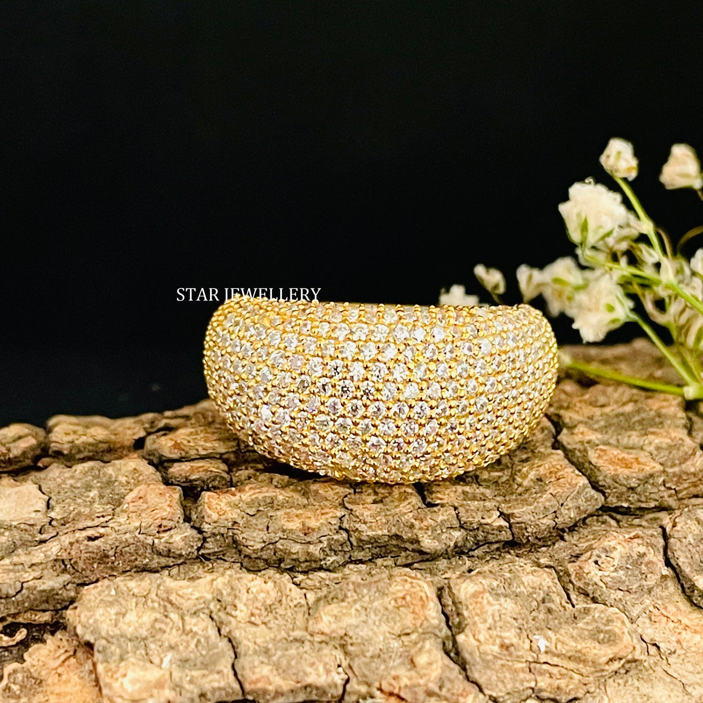 Natural Diamond Cloud Ring