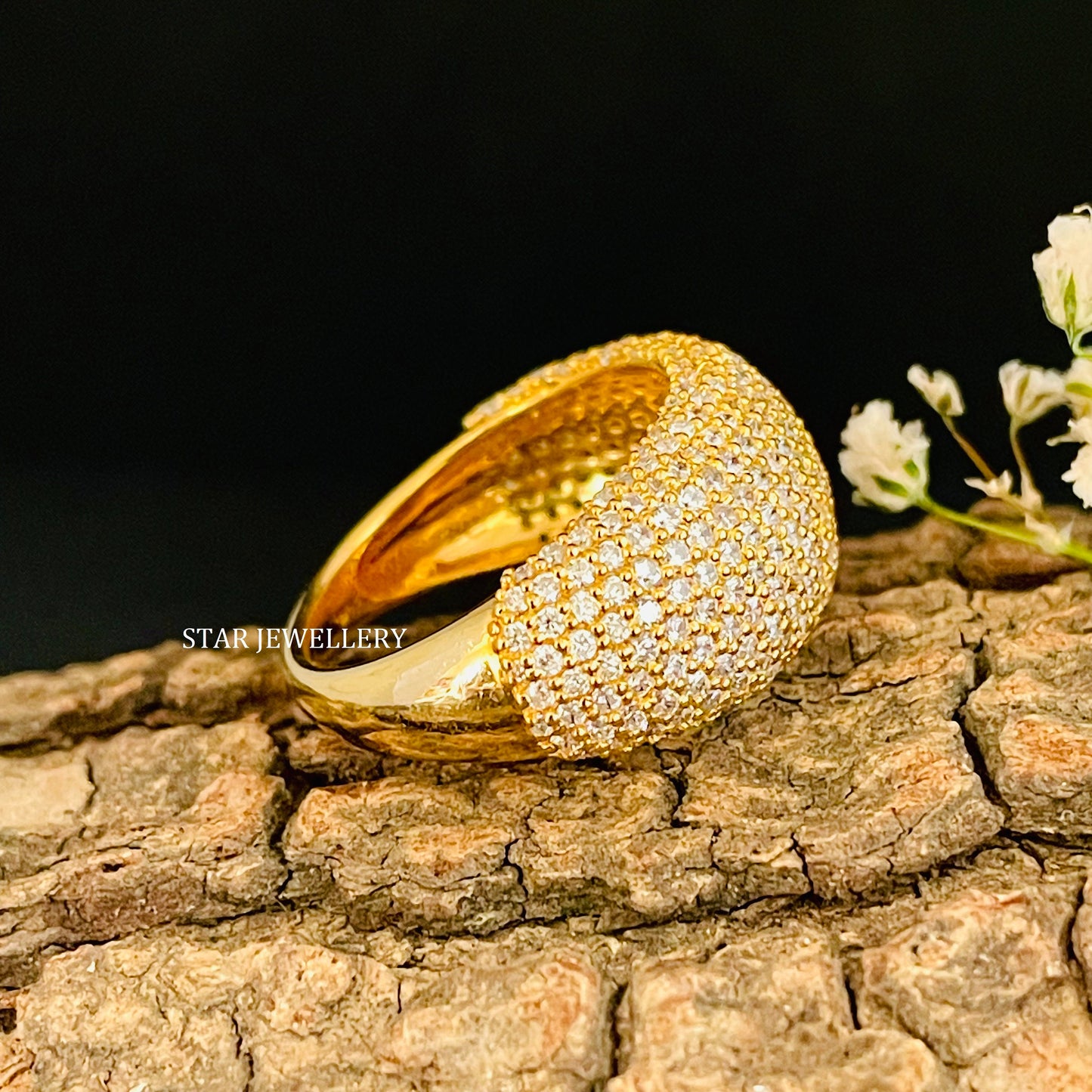 Natural Diamond Cloud Ring