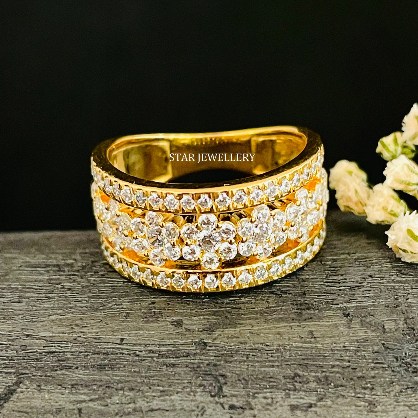 Lab Grown Diamond Flower Wedding Proposal Ring