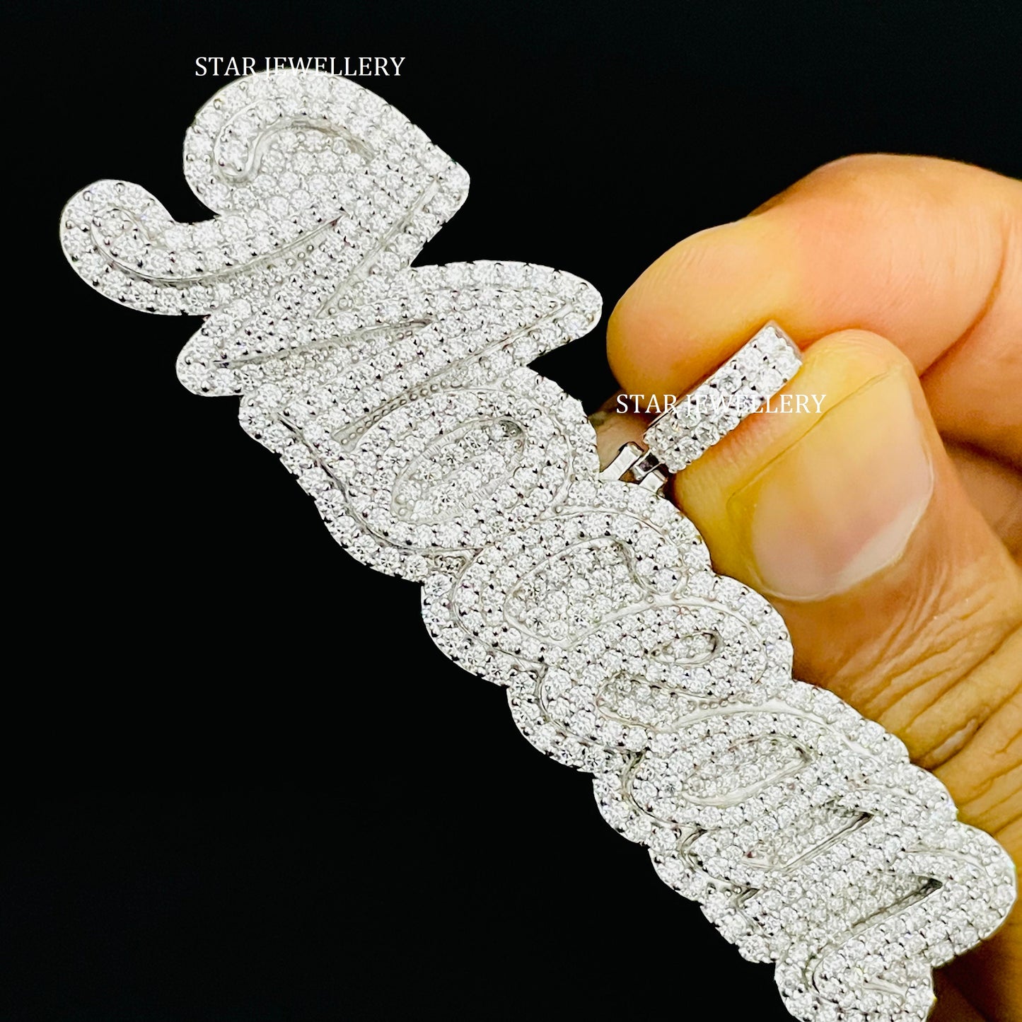 Custom Letter VVS Moissanite Icedout Pendant