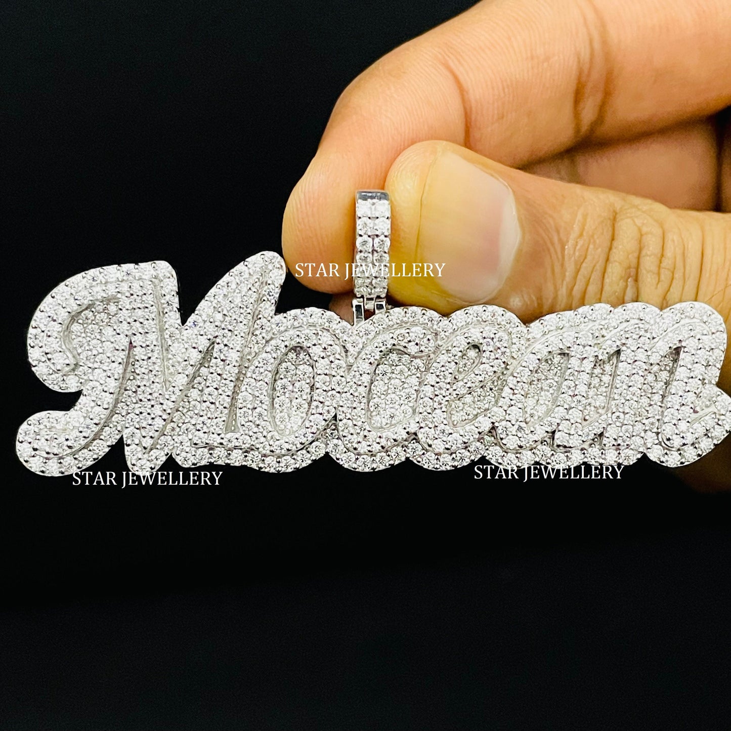 Custom Letter VVS Moissanite Icedout Pendant