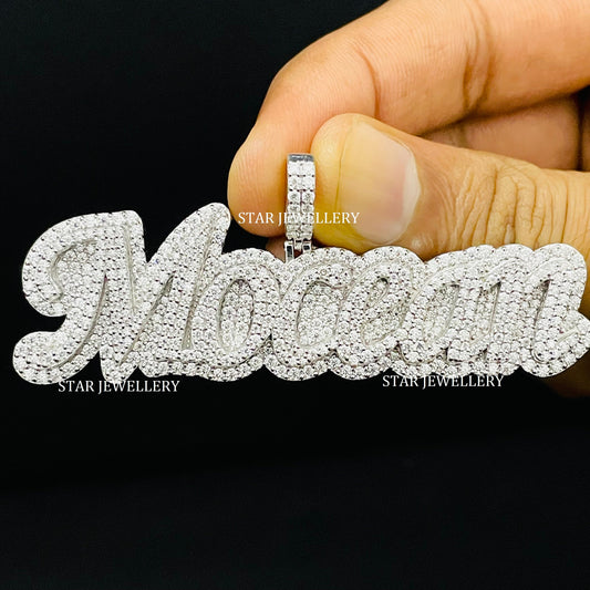 Custom Letter VVS Moissanite Icedout Pendant